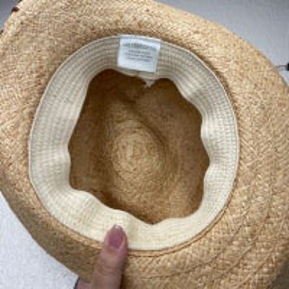 Liz Claiborne Straw & Wicker Bow Sun Hat - Picture 7 of 7